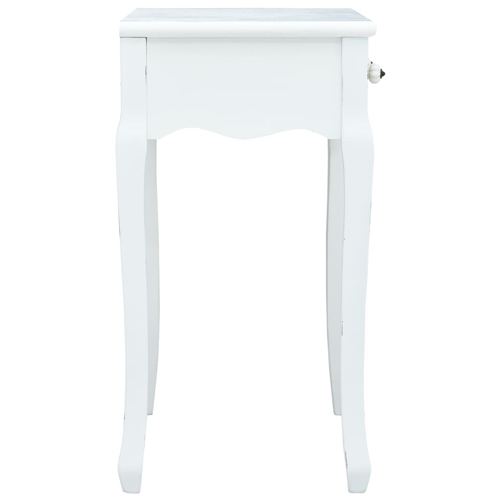 vidaXL Konzolový stolík, biely 80x40x74 cm, drevo
