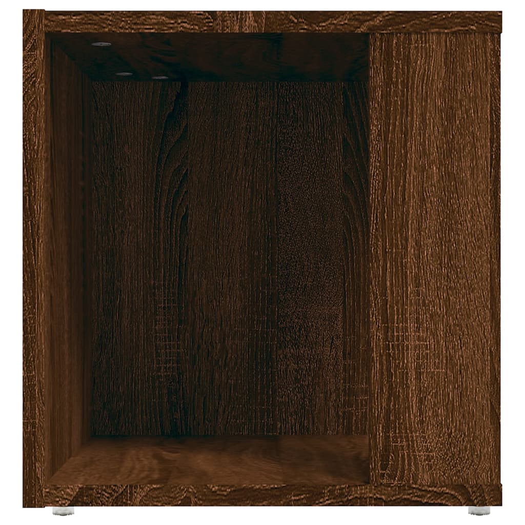 vidaXL Bočný stolík hnedý dub 33x33x34,5 cm spracované drevo