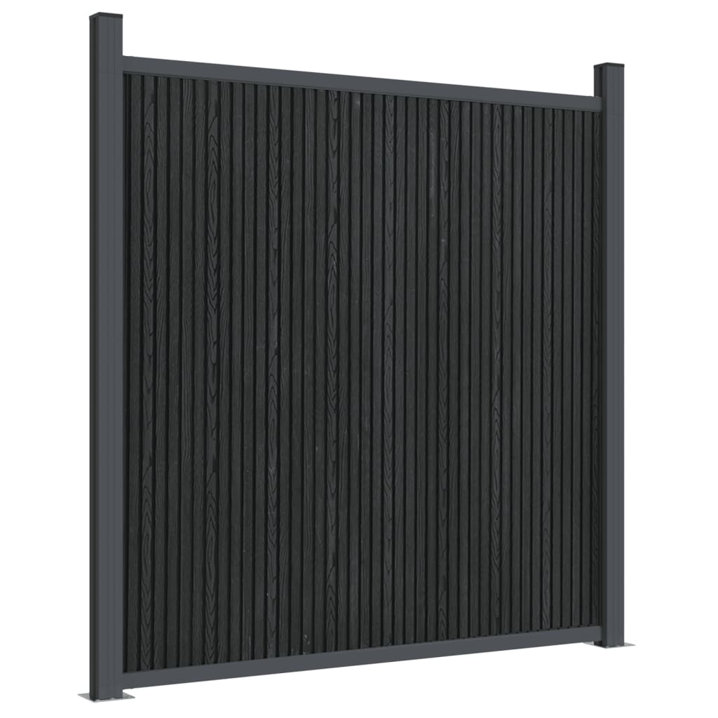 vidaXL Plotový panel, WPC, sivý 180x186 cm