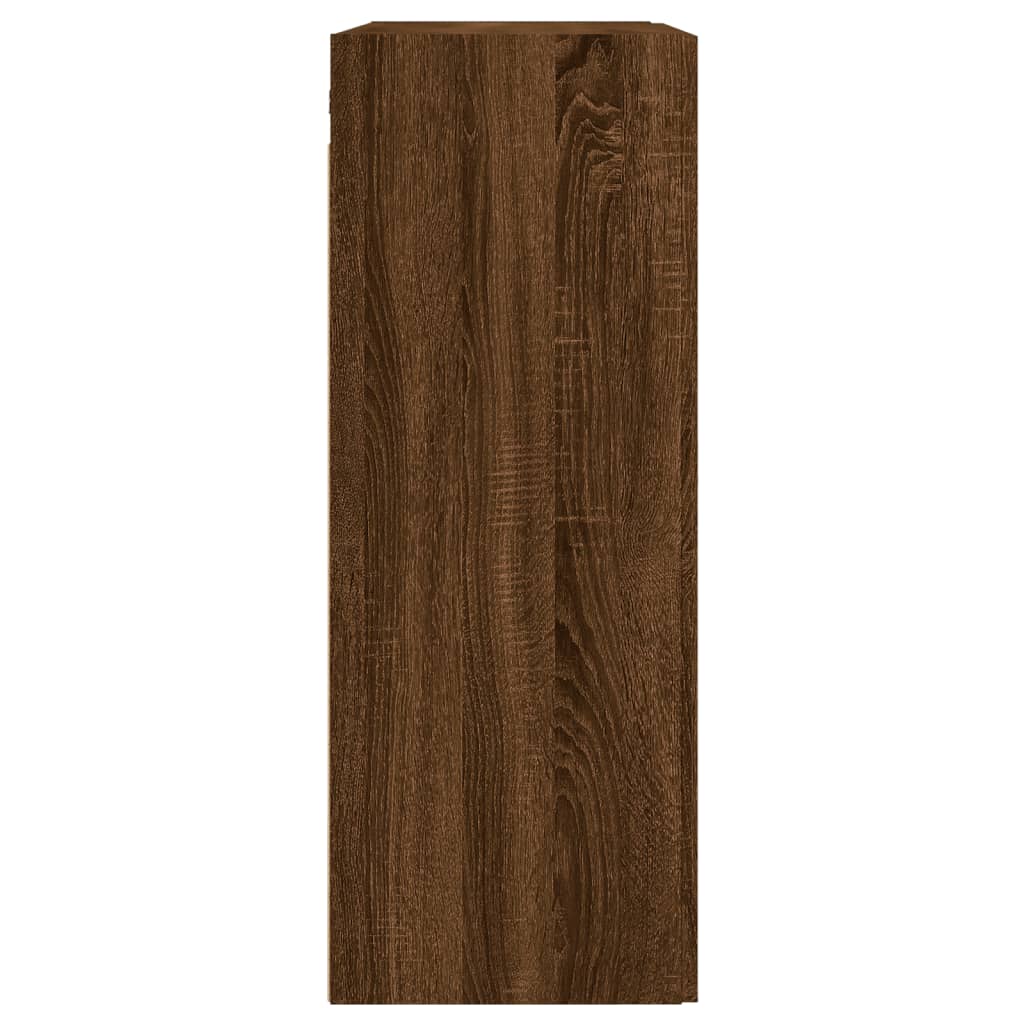 vidaXL Nástenná skrinka hnedý dub 69,5x34x90 cm kompozitné drevo