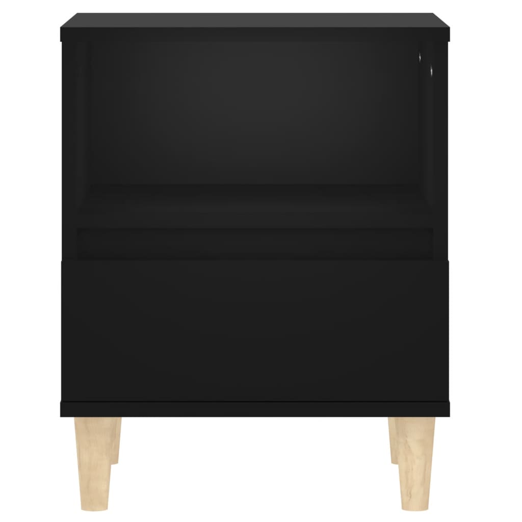 vidaXL Nočný stolík čierny 40x35x50 cm