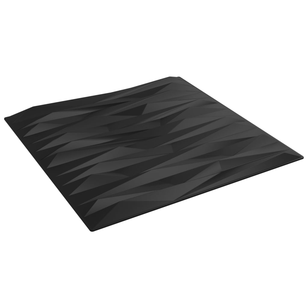 vidaXL Nástenné panely 12 ks, čierne 50x50 cm, XPS 3 m² kameň