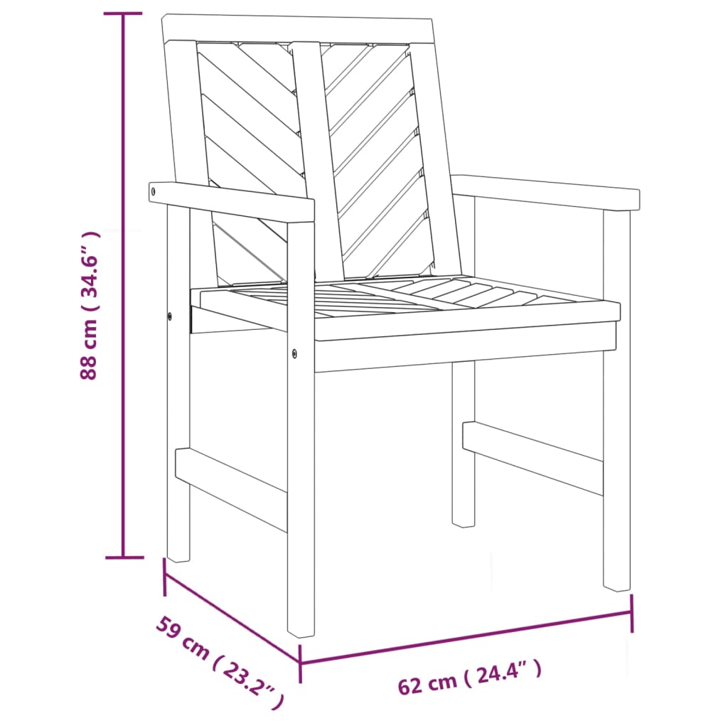 vidaXL Záhradné jedálenské stoličky 4 ks masívna akácia
