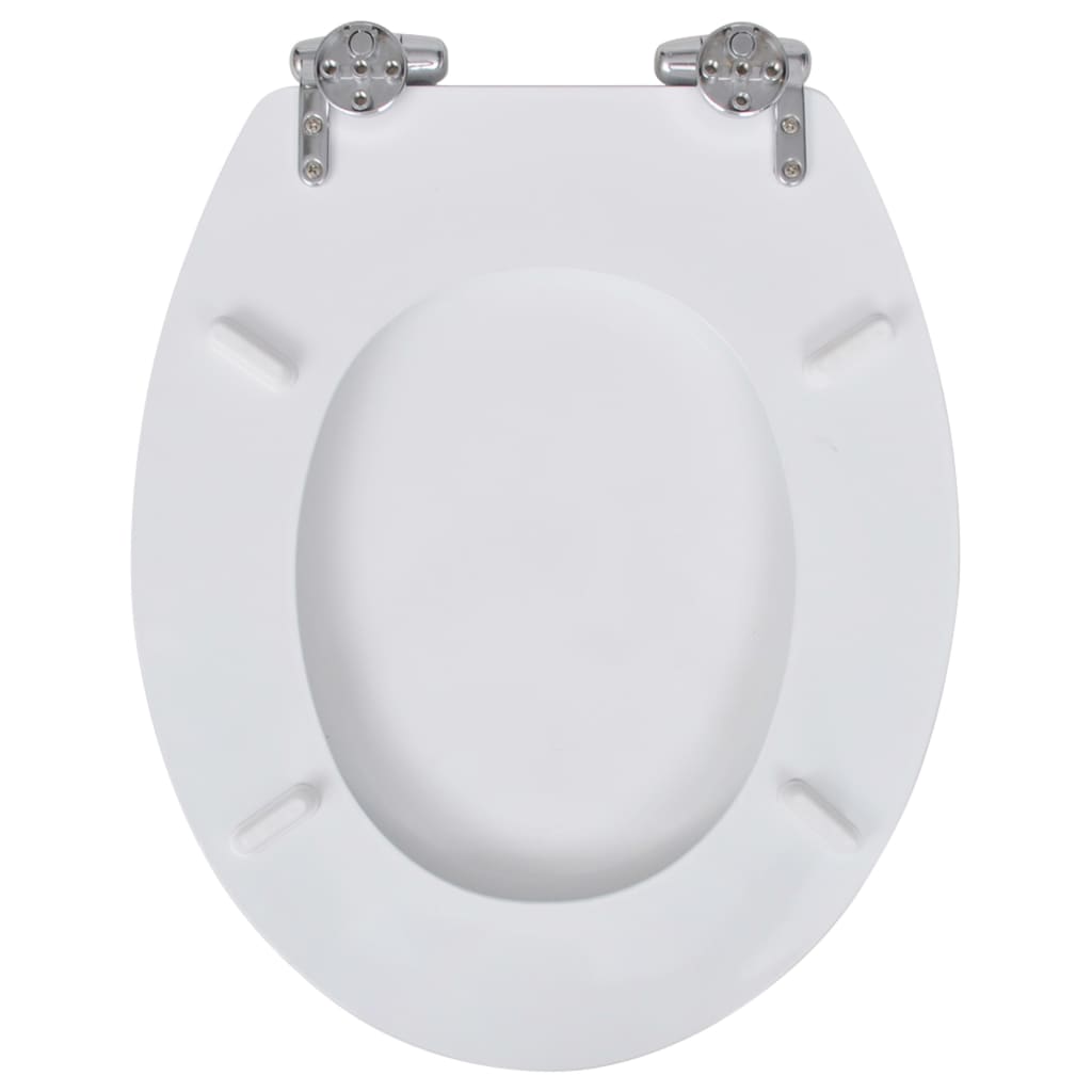 vidaXL WC sedadlá s vekami s mäkkým zatváraním 2 ks biele MDF