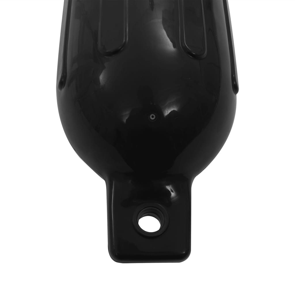 vidaXL Lodný nárazník 4 ks čierny 58,5x16,5 cm PVC