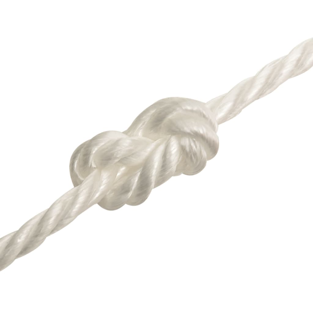 vidaXL Pracovné lano biele 12 mm 500 m polypropylén