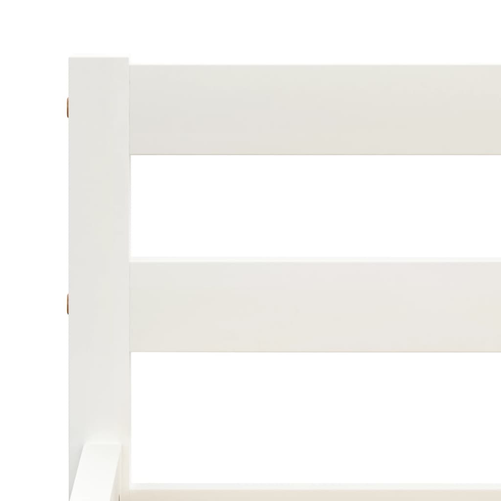 vidaXL Posteľný rám, biely, borovicový masív 180x200 cm