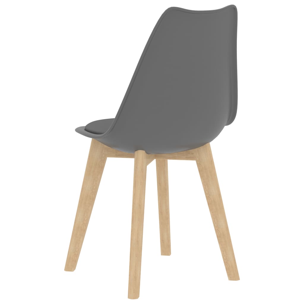vidaXL Jedálenské stoličky 4 ks, sivé, plast