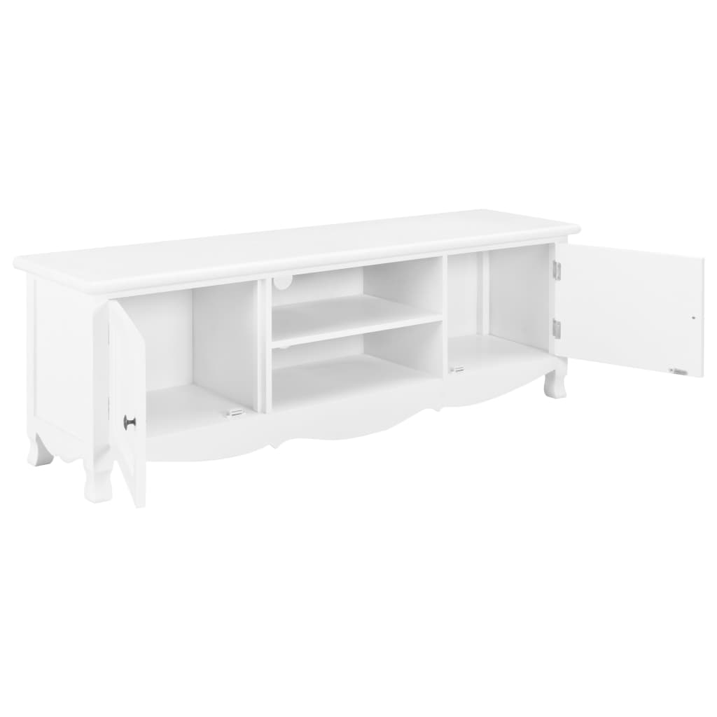 vidaXL TV stolík biely 120x30x40 cm drevený