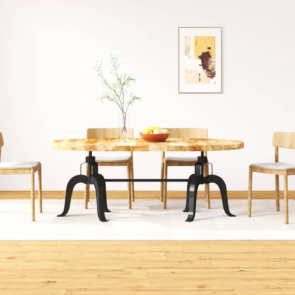 vidaXL Jedálenský stôl, masívne mangovníkové drevo a oceľ, 180 cm