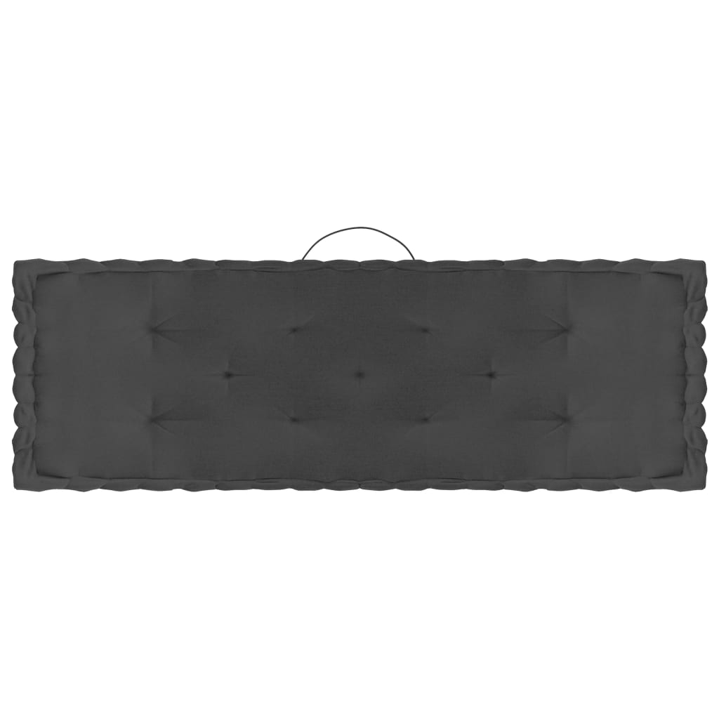 vidaXL Podlahové podložky na paletový nábytok 7 ks antracitové bavlna