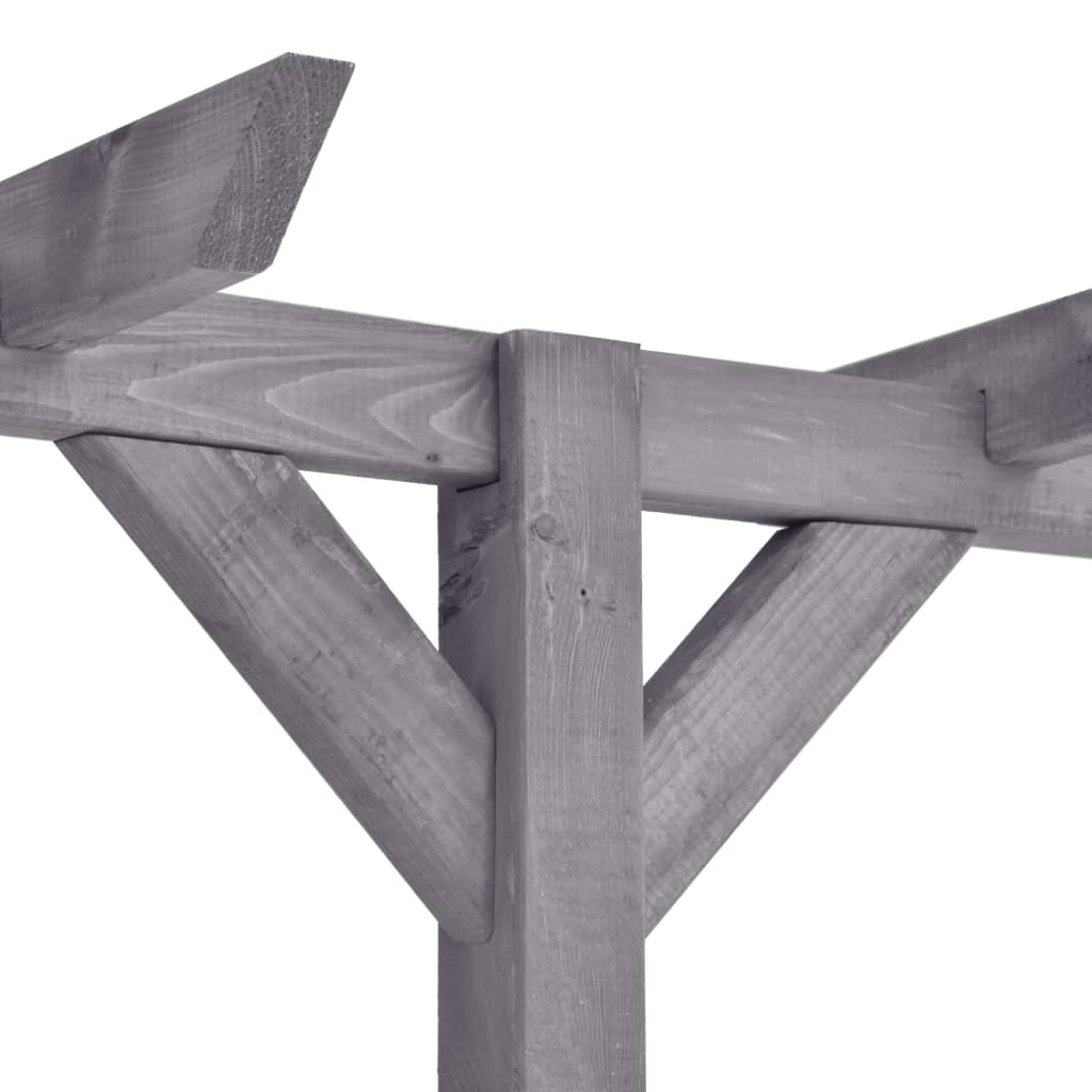 vidaXL Záhradná pergola, sivá 400x40x205 cm, impregnovaná borovica