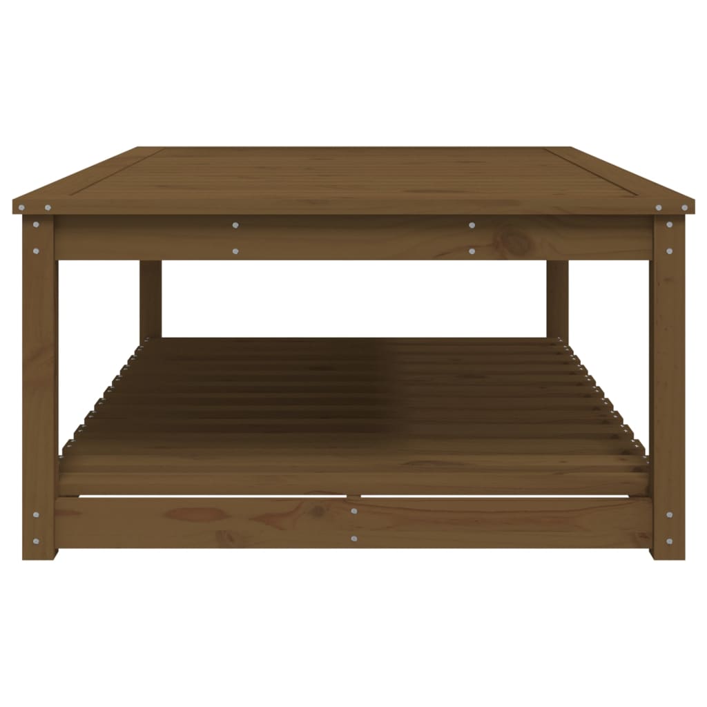 vidaXL Záhradný stolík medovohnedý 121x82,5x45 cm borovicový masív