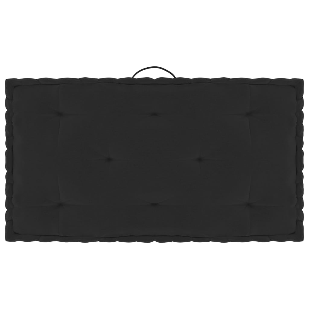 vidaXL Podložka na paletový nábytok čierny 73x40x7 cm bavlna