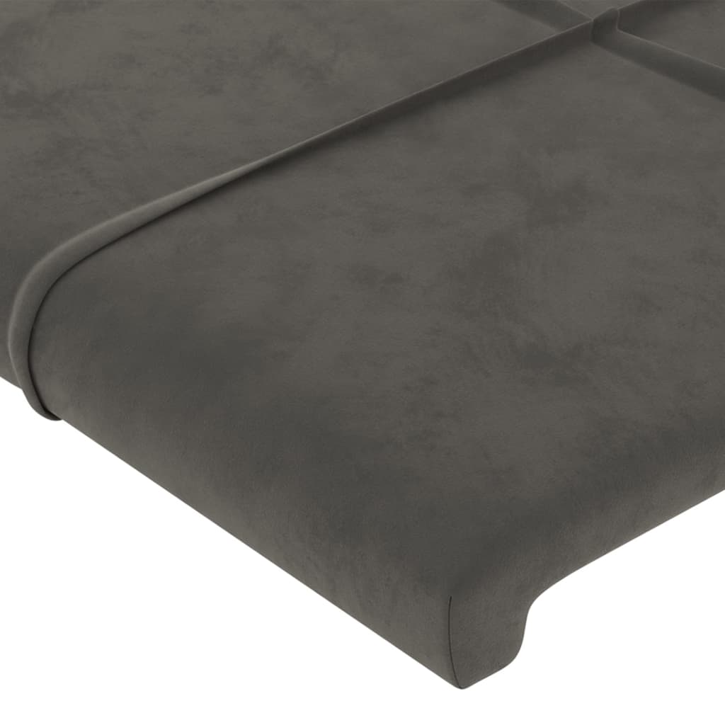 vidaXL Čelo postele so záhybmi tmavosivé 83x16x78/88 cm zamat
