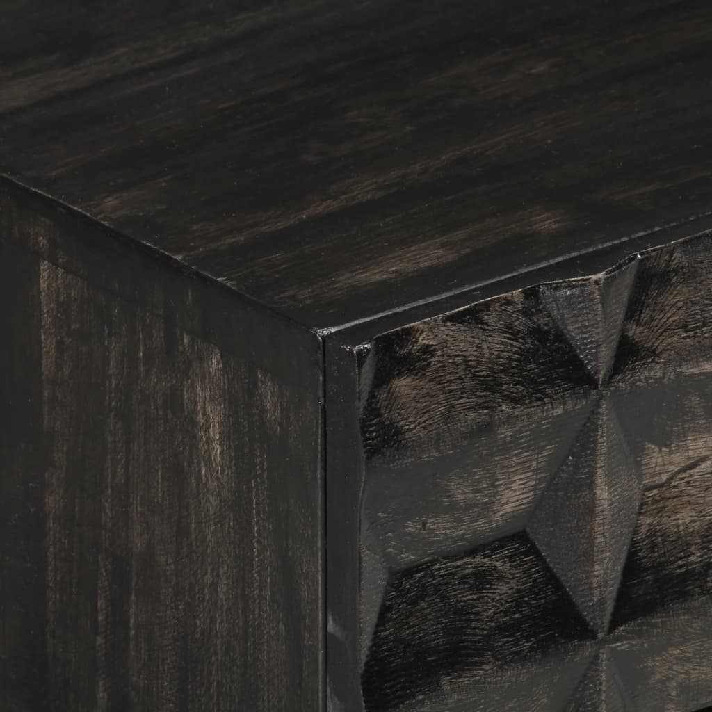 vidaXL Nočný stolík čierny 40x29x50 cm masívne mangovníkové drevo
