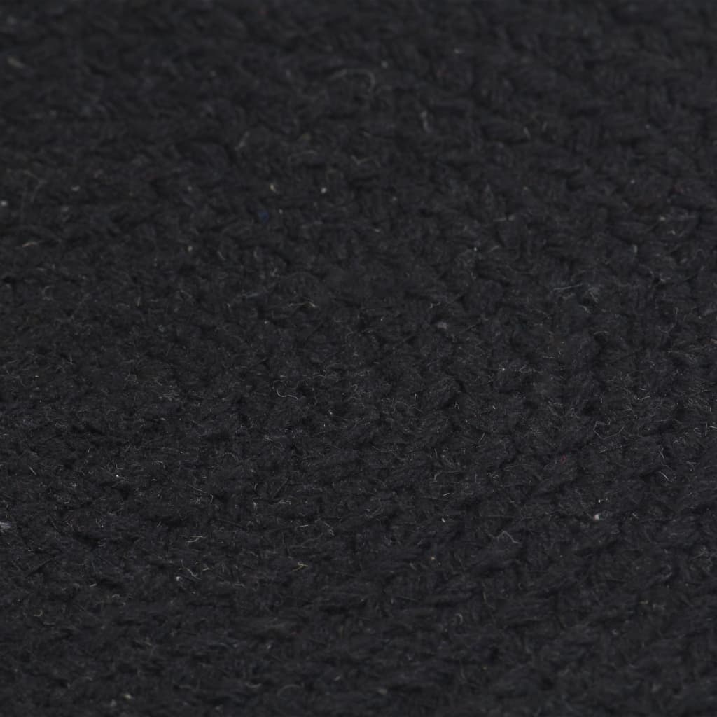 vidaXL Prestierania 6 ks čierne 38 cm bavlnené okrúhle
