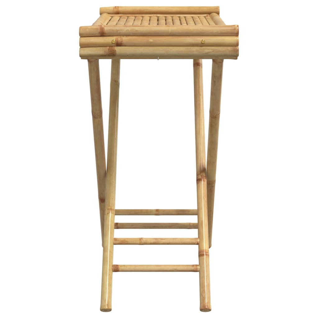 vidaXL Skladací stolík s podnosom 70,5x42,5x80 cm bambus