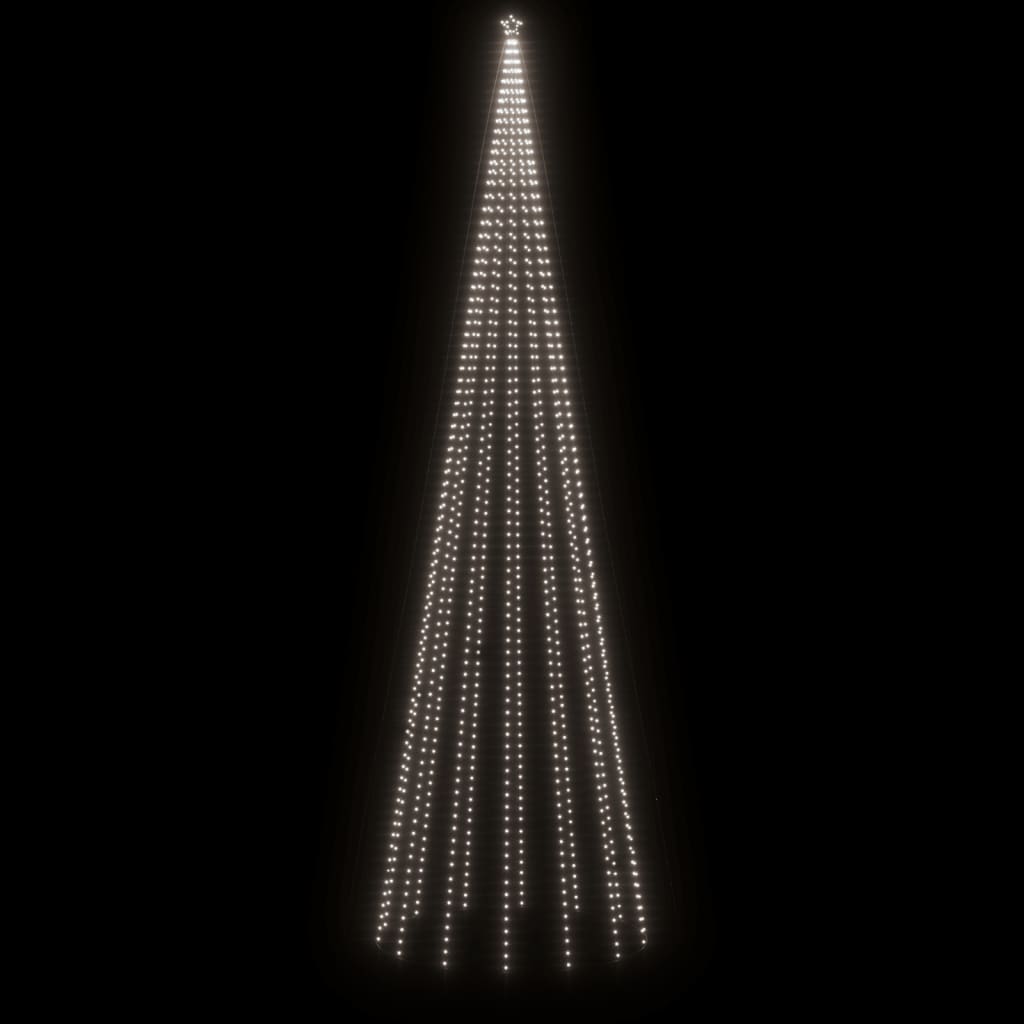 vidaXL Vianočný stromček kužeľ studené biele svetlo 1134 LED 230x800cm