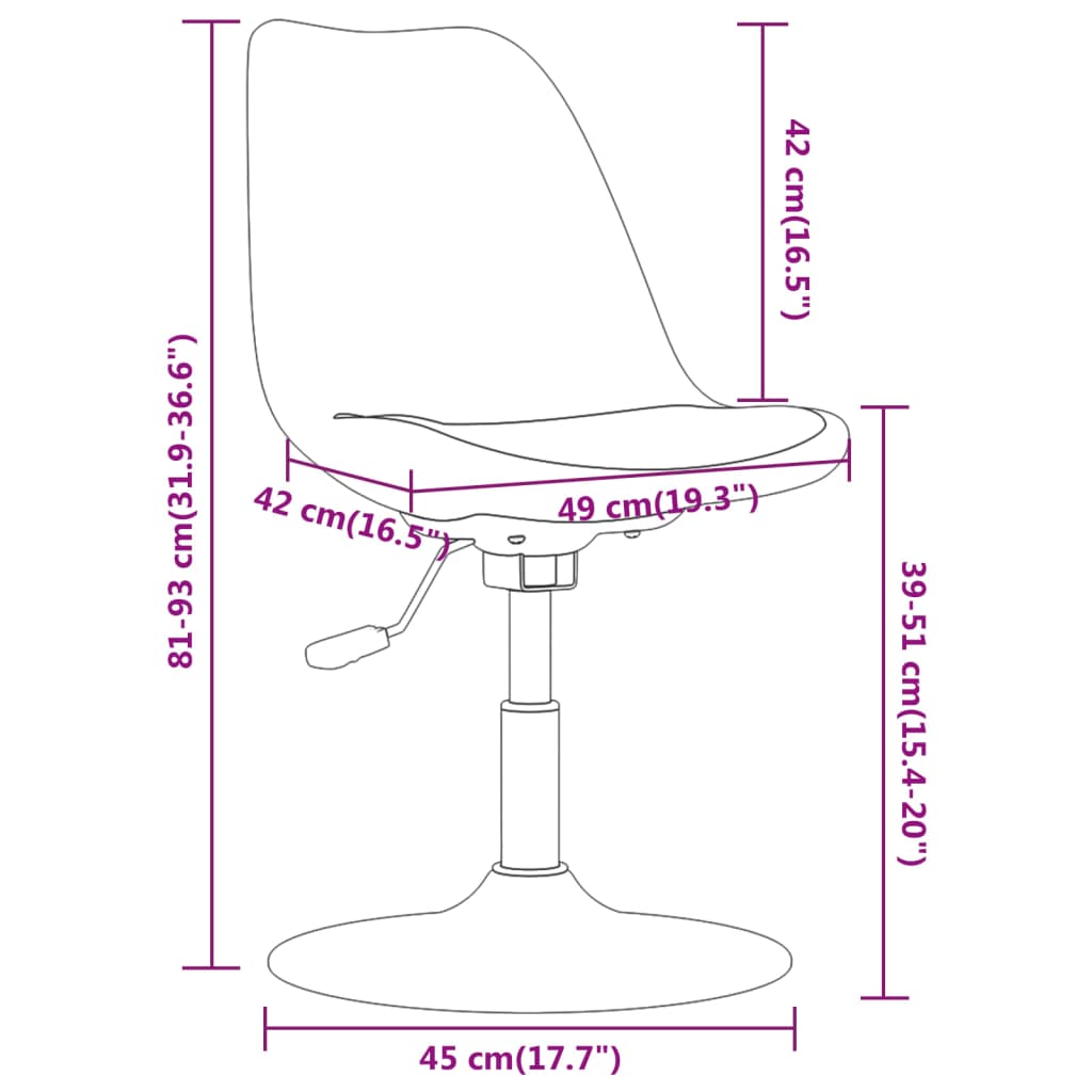 vidaXL Otočné jedálenské stoličky 2 ks tmavohnedé látkové