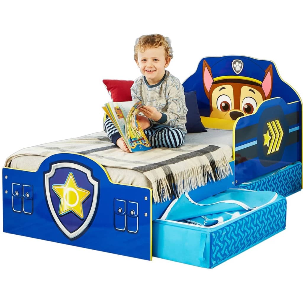 Paw Patrol Detská postieľka so zásuvkami 145x68x77 cm modrá WORL268007