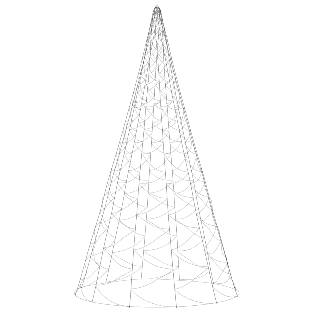 vidaXL Vianočný stromček na stožiari teplé biele svetlo 3000 LED 800cm