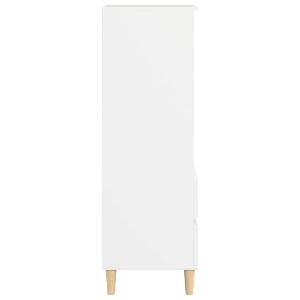 vidaXL Vysoká skrinka biela 40x36x110 cm spracované drevo