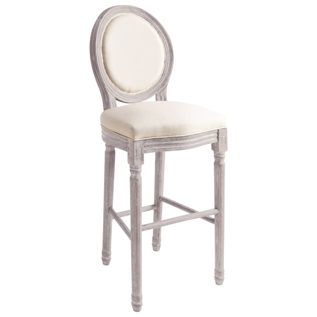 vidaXL Barové stoličky 2 ks, biele, ľan