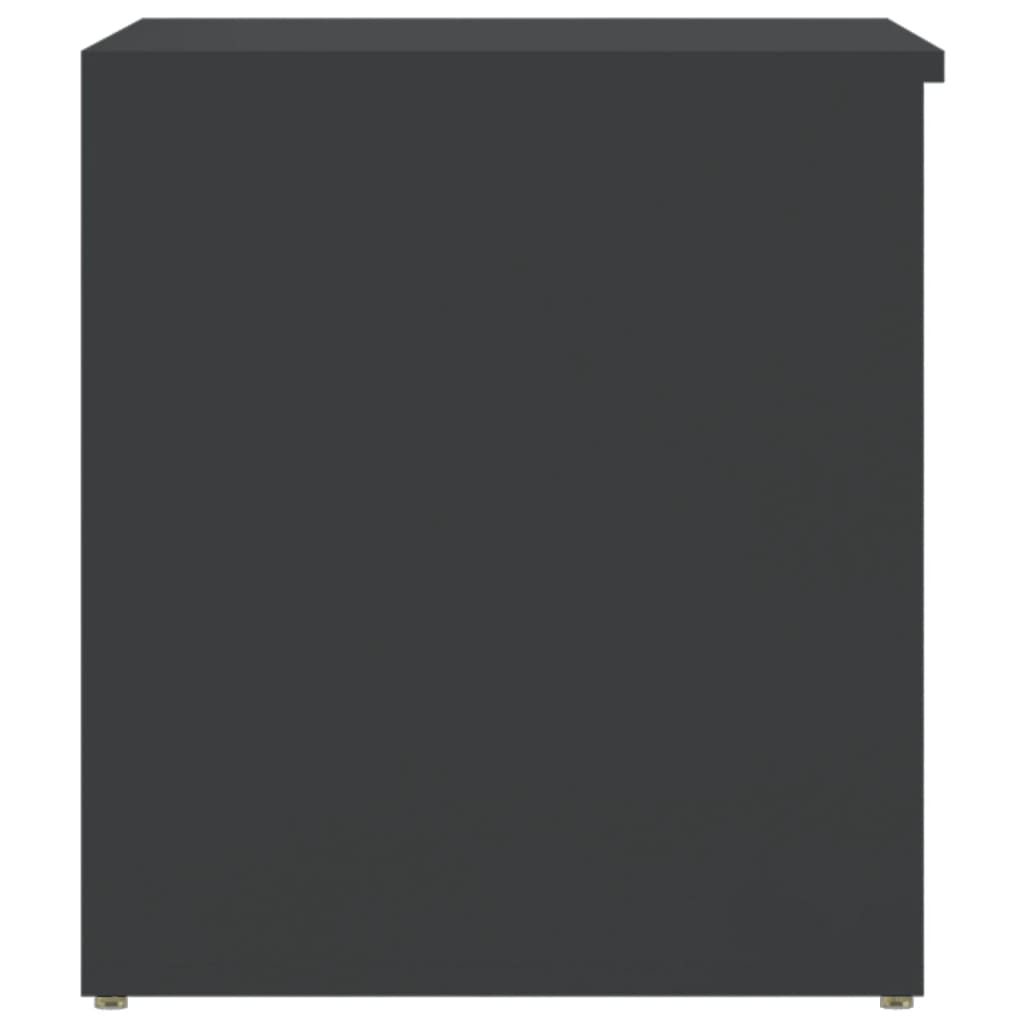 vidaXL Úložná truhlica, lesklá sivá 84x42x46 cm, kompozitné drevo
