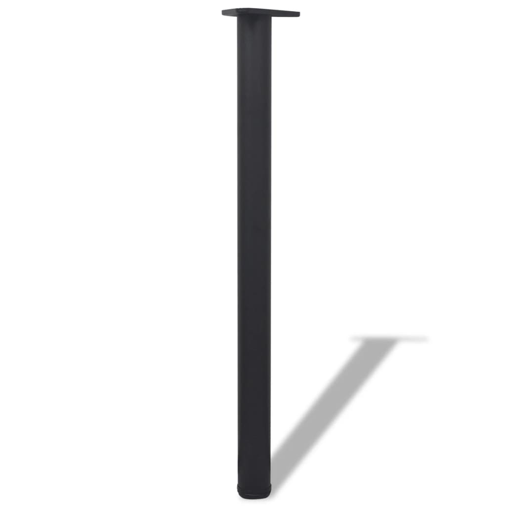 242149 4 Height Adjustable Table Legs Black 870 mm