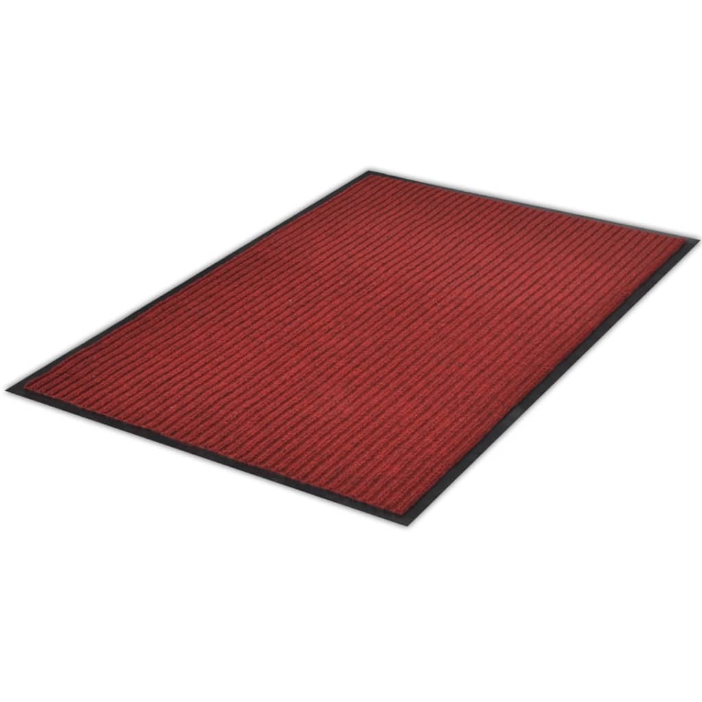 Červená rohožka z PVC, 90 x 60 cm
