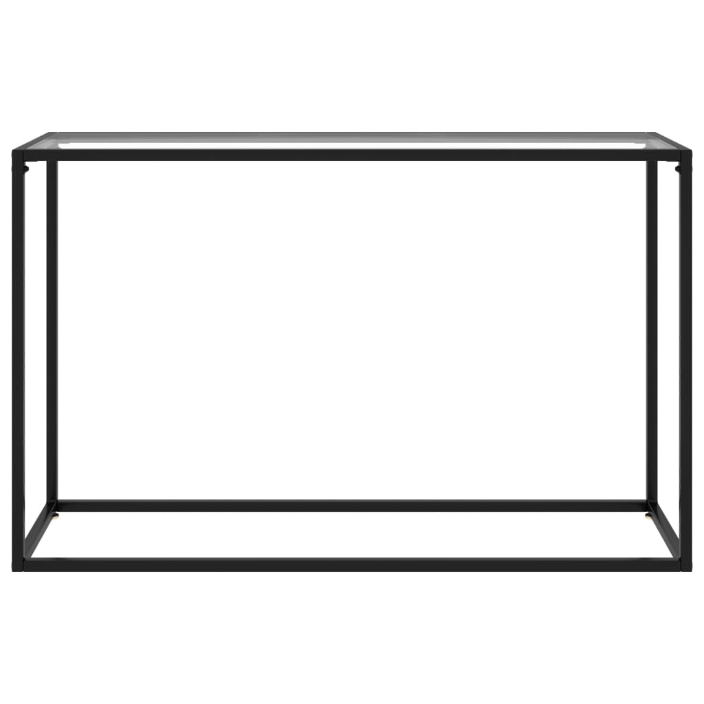 vidaXL Konzolový stolík priehľadný 120x35x75 cm tvrdené sklo