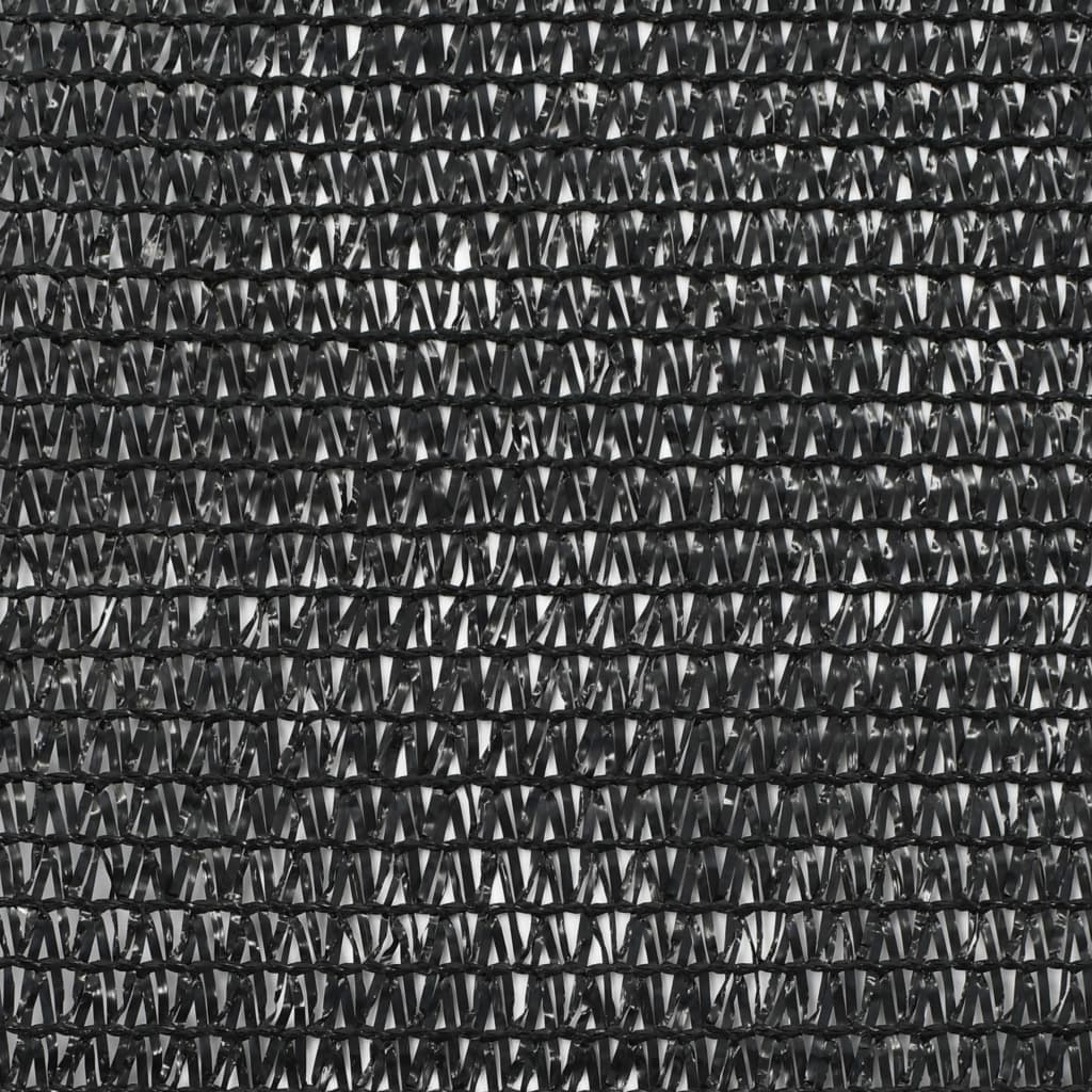vidaXL Zástena na tenisový kurt, HDPE 1x25 m, čierna