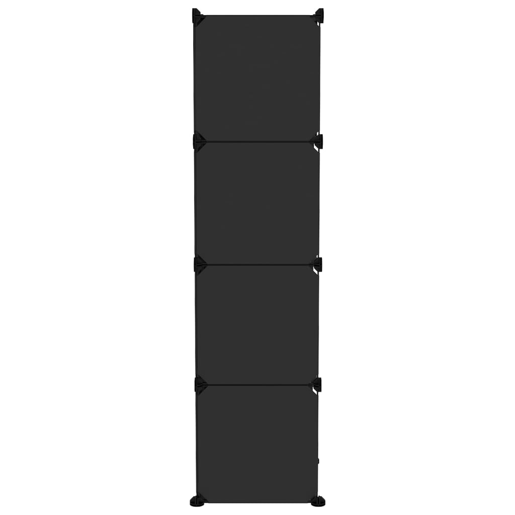 vidaXL Organizér v tvare úložných kociek s 12 kockami čierny PP