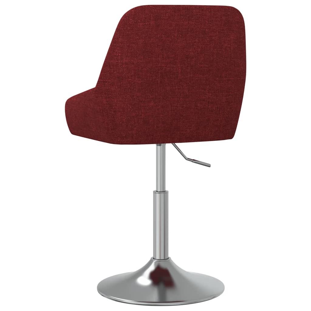 vidaXL Barová stolička vínovo-červená látková