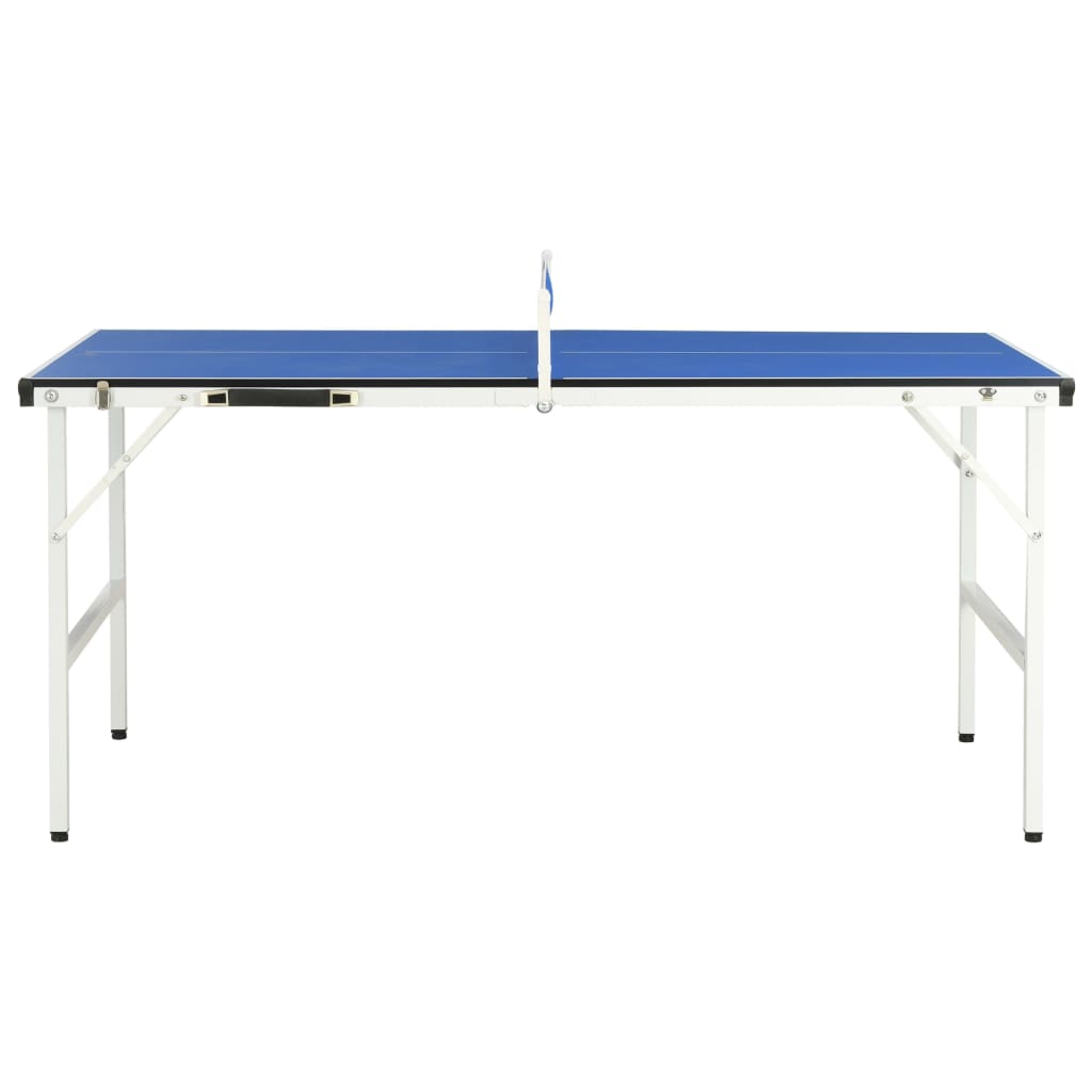vidaXL 5-stopový stôl na stolný tenis so sieťou modrý 152x76x66 cm