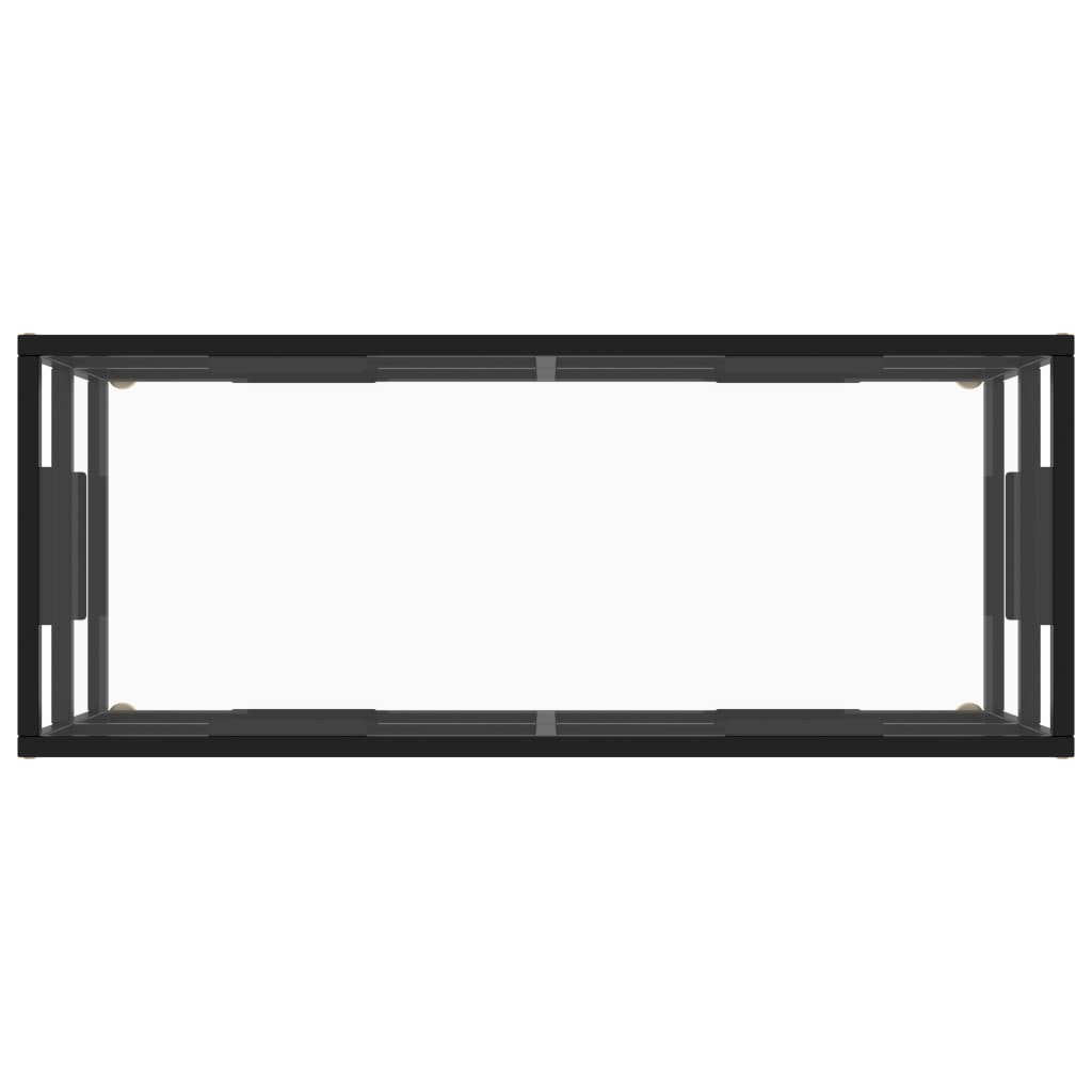 vidaXL TV skrinka čierna s priehľadným sklom 100x40x40 cm