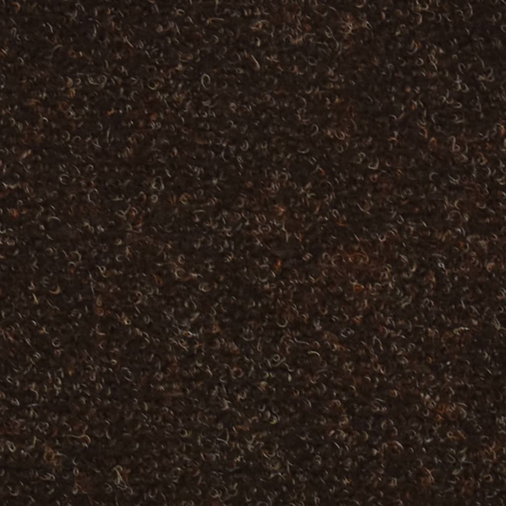 vidaXL Samolepiace nášľapy na schody 15 ks hnedé 65x21x4 cm vpichovaná textília