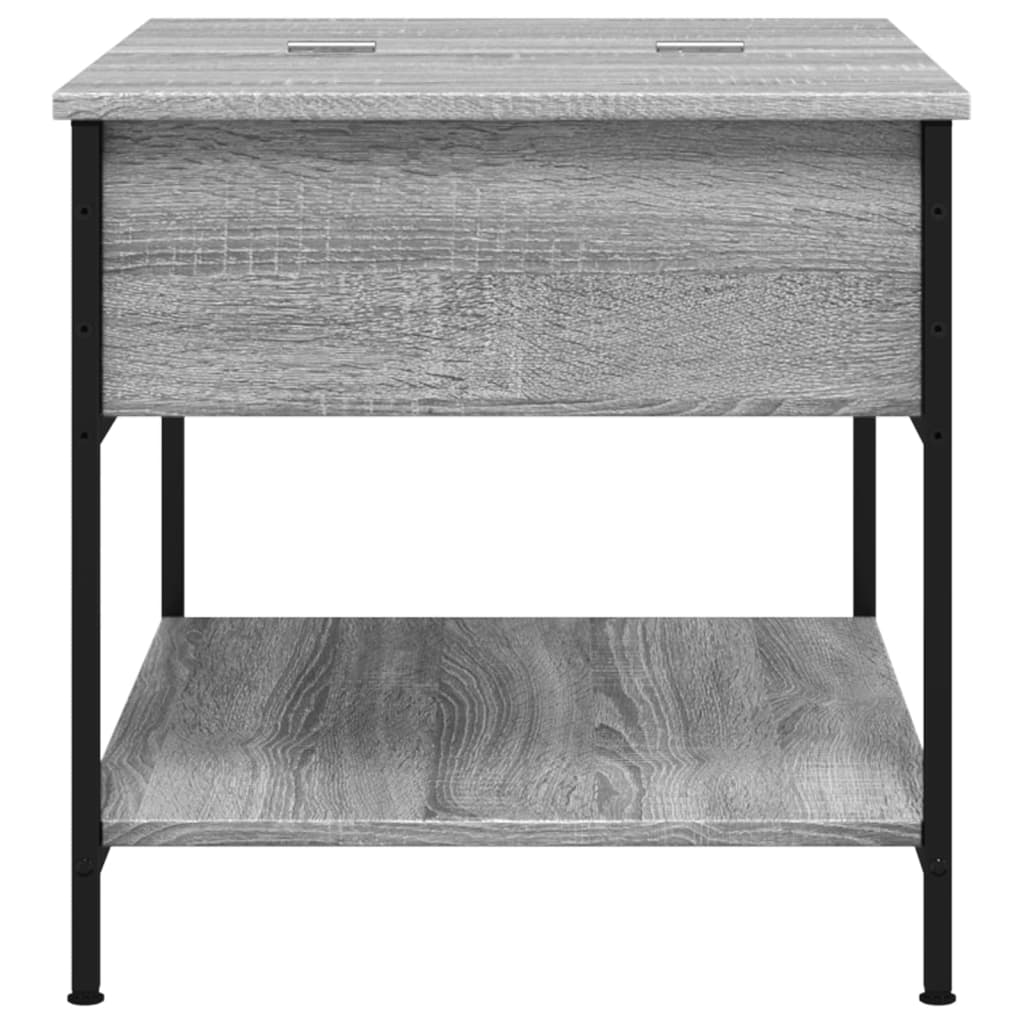 vidaXL Konferenčný stolík sivý sonoma 70x50x50 cm kompoz. drevo a kov