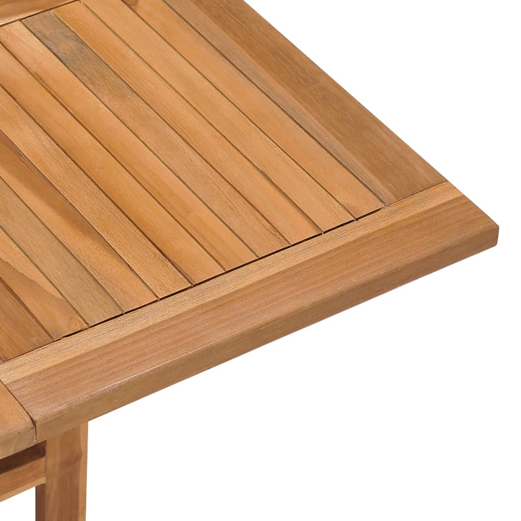 vidaXL Skladací záhradný jedálenský stôl 90x90x75 cm teakový masív