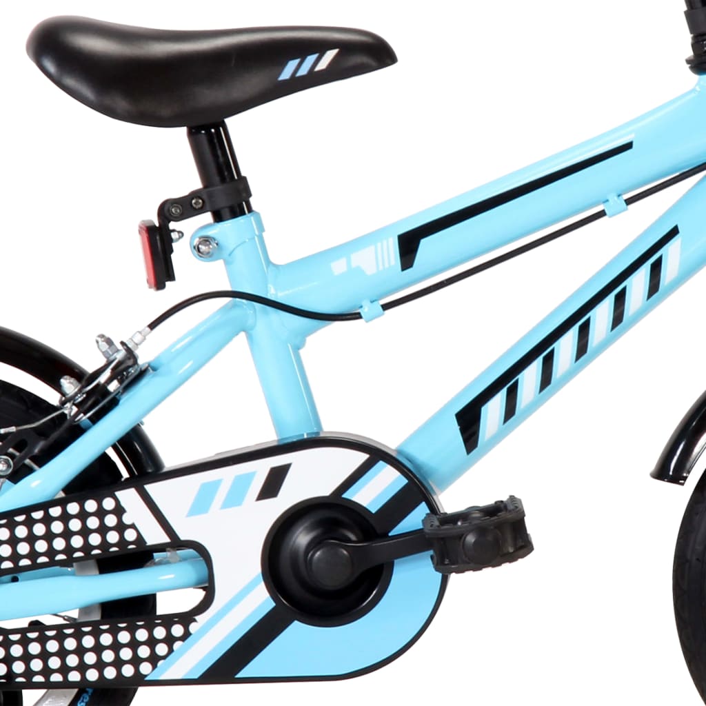 vidaXL Detský bicykel 12 palcový čierny a modrý