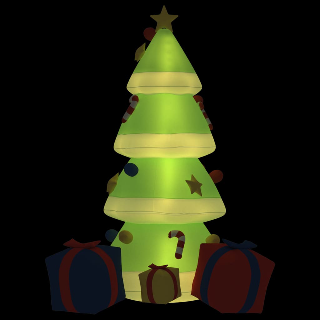 vidaXL Nafukovací vianočný stromček s LED 240 cm