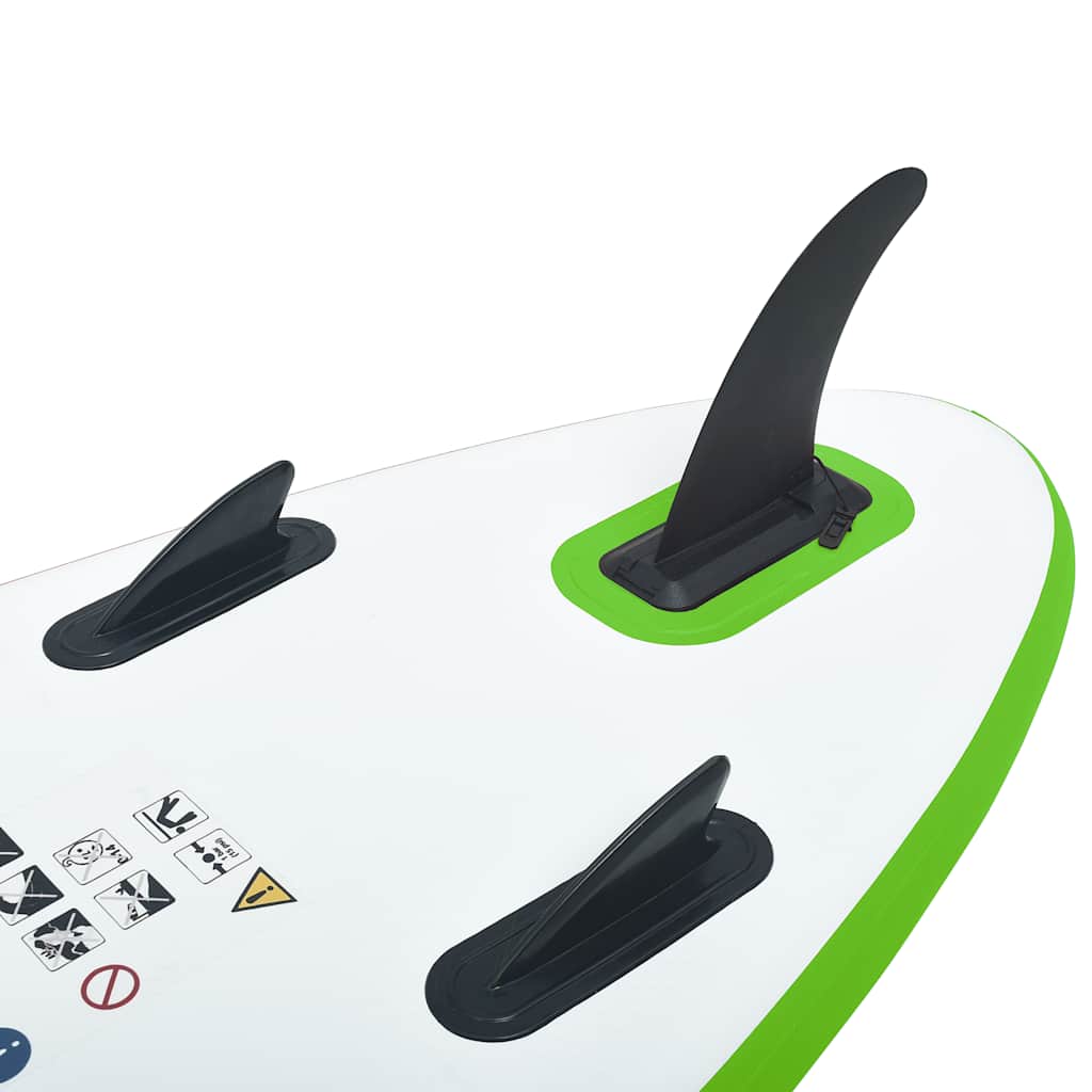 vidaXL Nafukovací Stand up paddleboard, zeleno biely