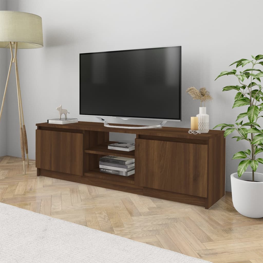 vidaXL TV skrinka hnedý dub 120x30x35,5 cm spracované drevo