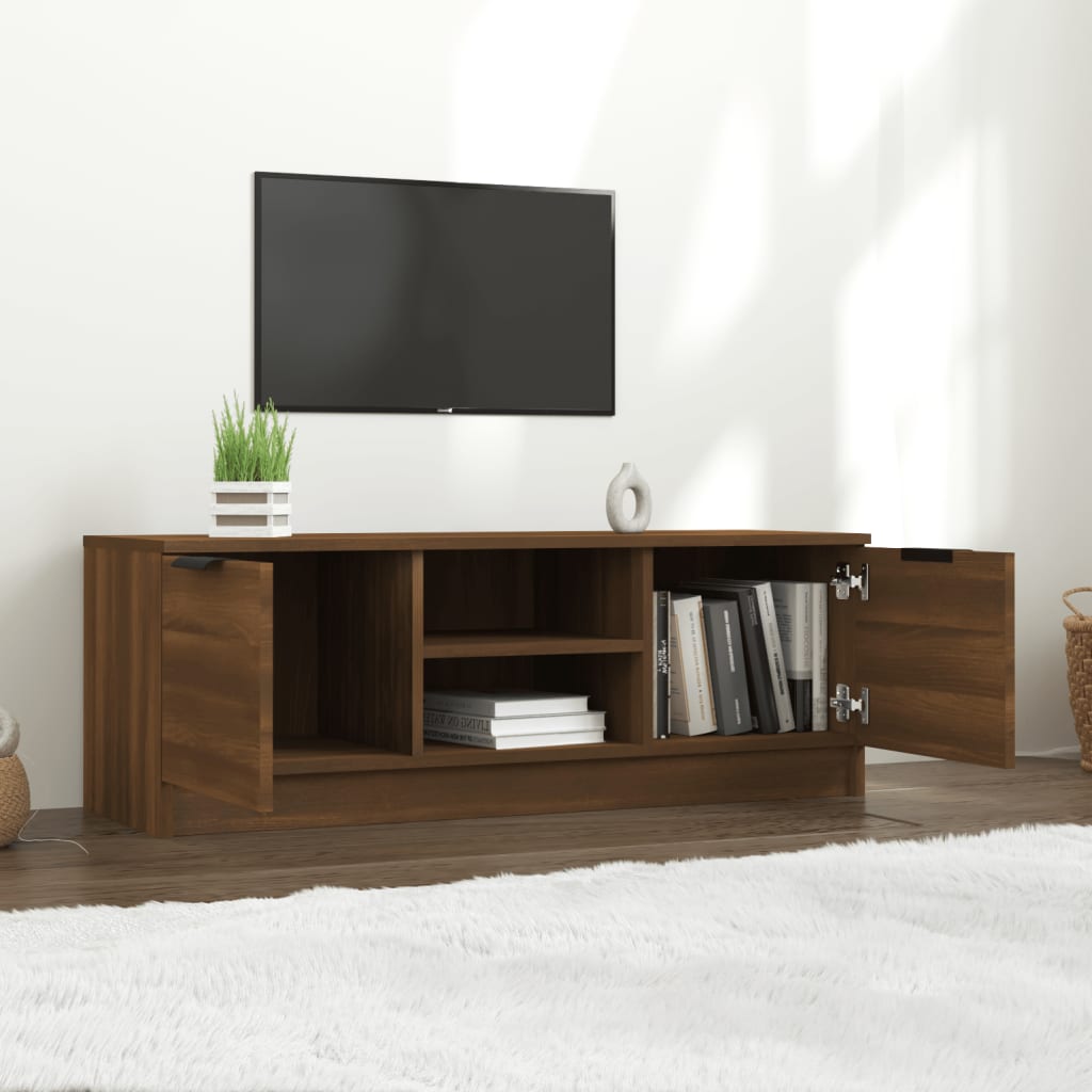 vidaXL TV skrinka, hnedý dub 102x35x36,5 cm, kompozitné drevo