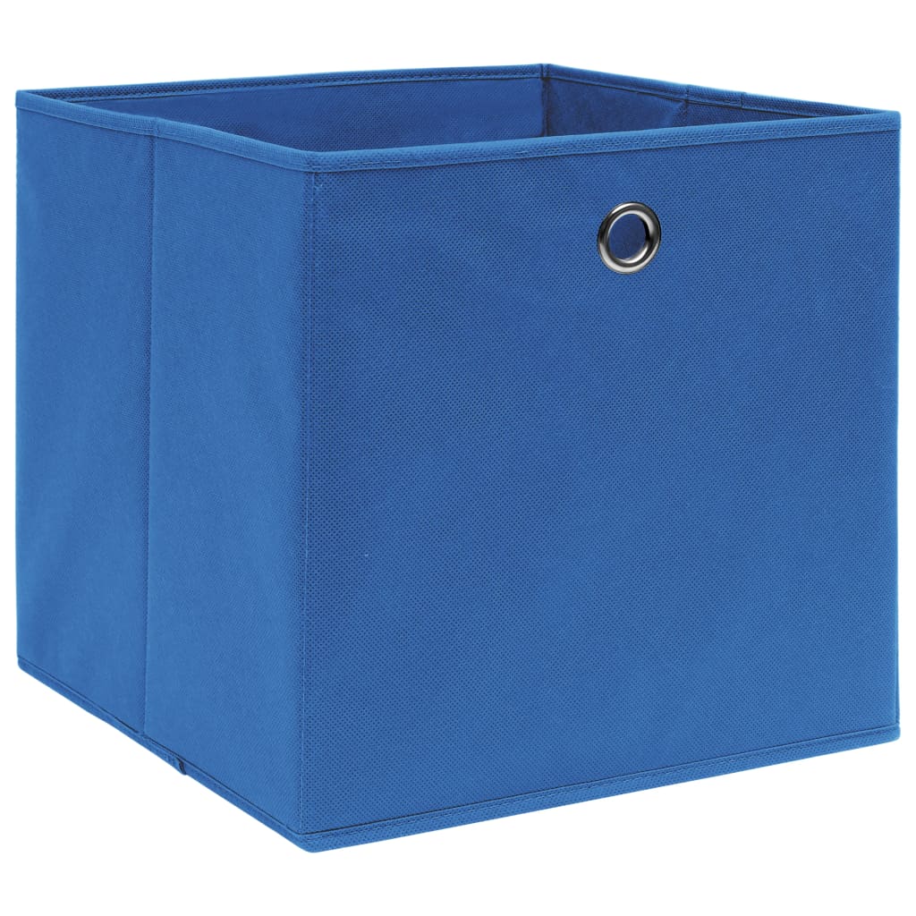 vidaXL Úložné boxy 4 ks, netkaná textília 28x28x28 cm, modré