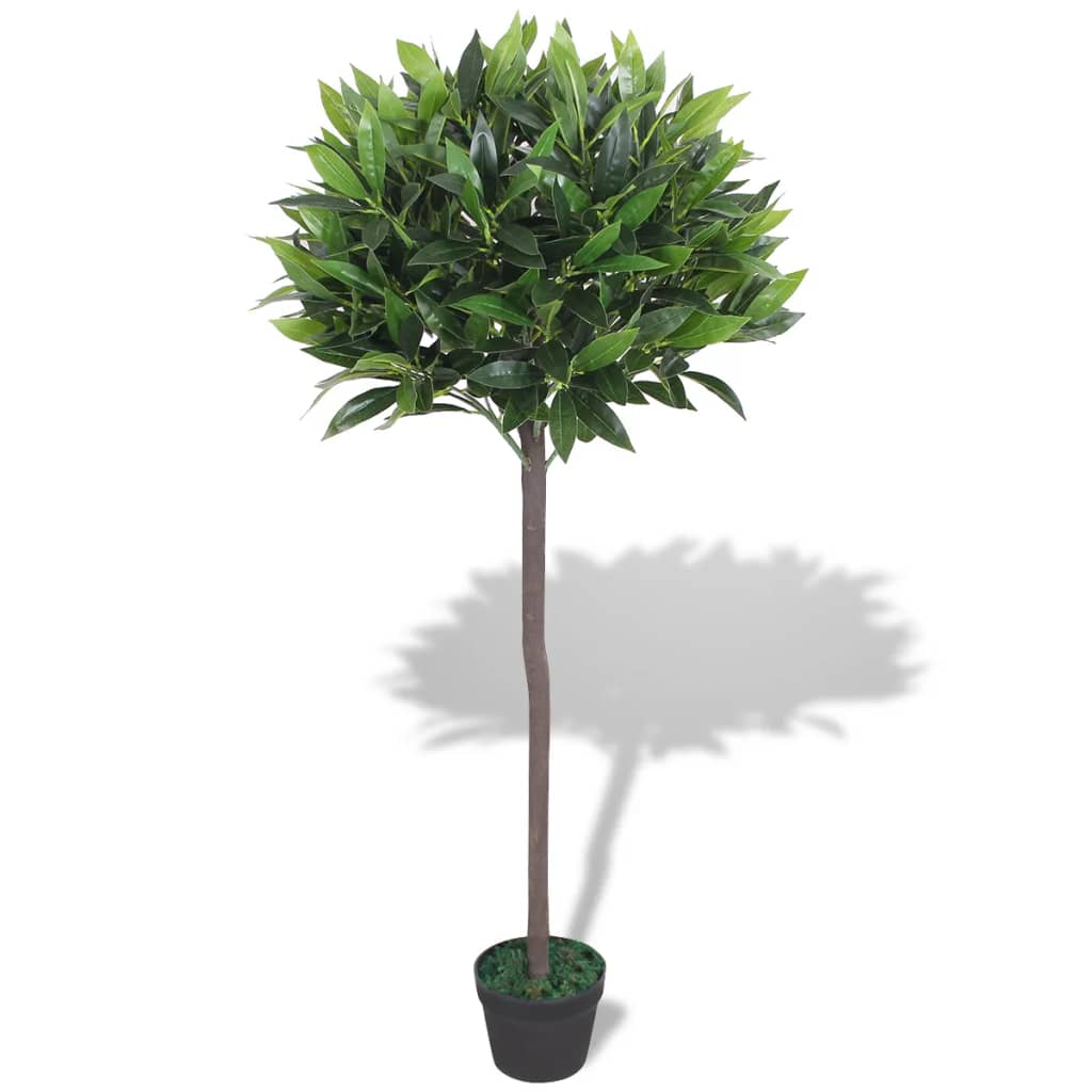 vidaXL Umelá rastlina, vavrín s kvetináčom 125 cm, zelený