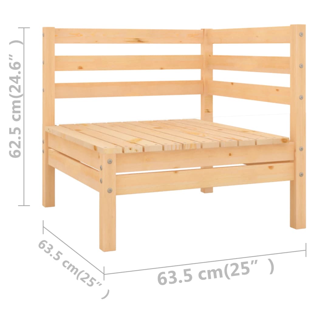 vidaXL 6-dielna záhradná sedacia súprava masívne borovicové drevo