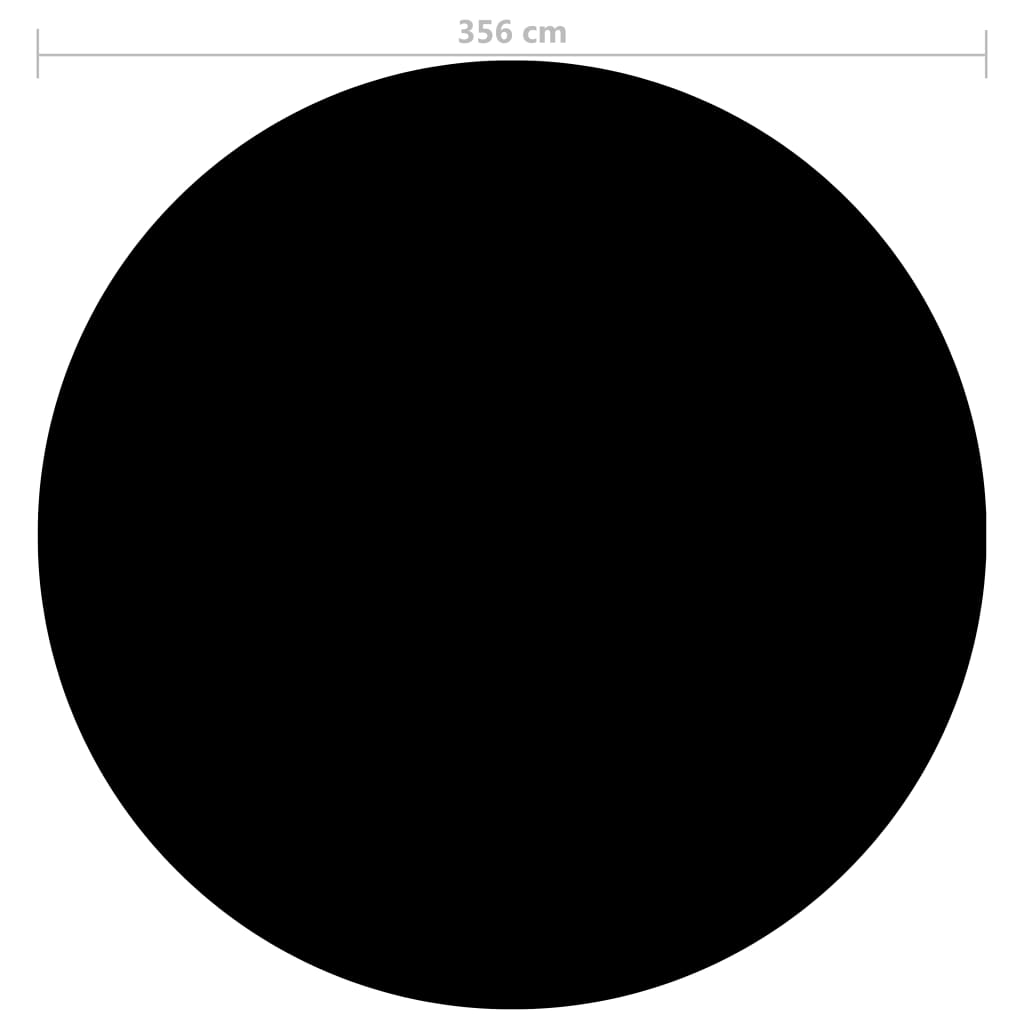 vidaXL Bazénová plachta, čierna 356 cm, PE