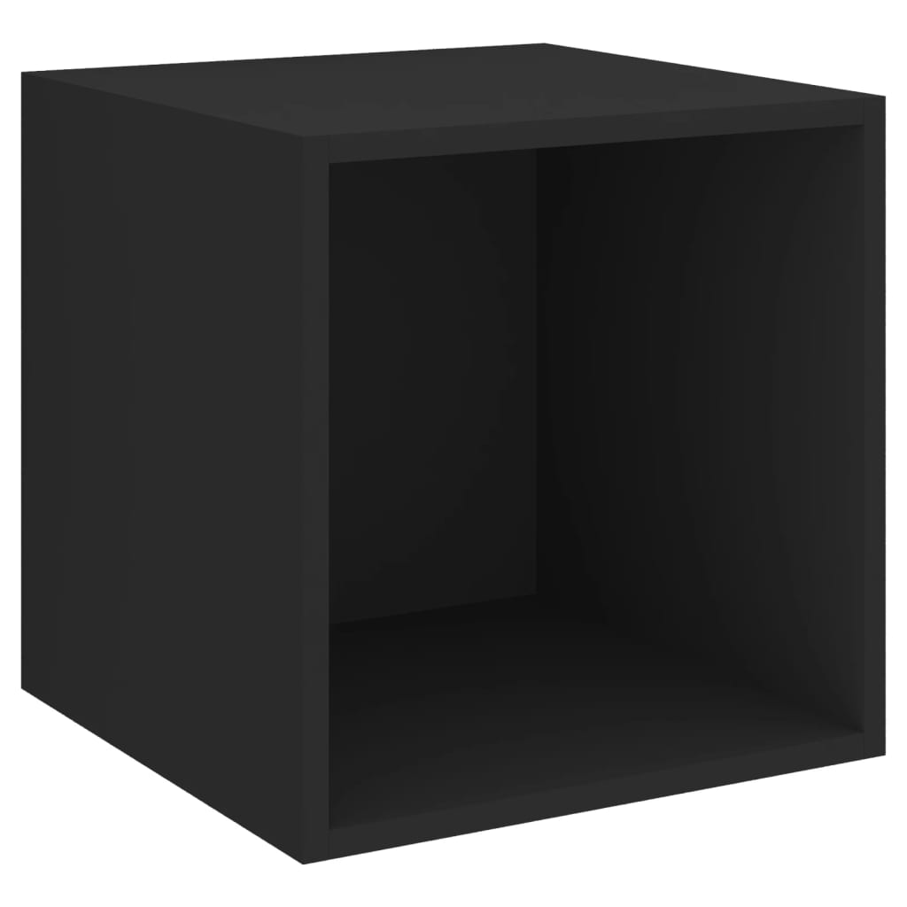 vidaXL Nástenné skrinky 2 ks, čierne 37x37x37 cm, kompozitné drevo